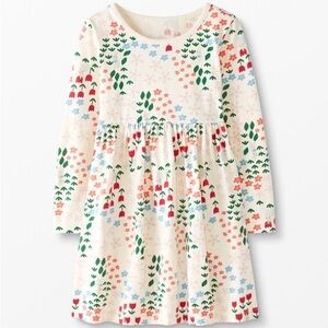 Hanna Andersson Easter Bunny Floral Long Sleeve Dress